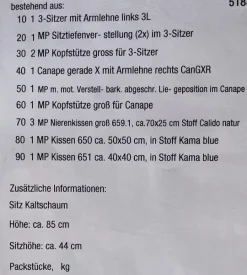 Ecksofa SO 3600 Stoff Calido Natur SG2 Metallfuß Schwarz mit Kissen und Sitztiefenverstellung