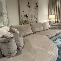 Ecksofa Sofalandschaft Inspiration Stoff Fame Beigebraun Sockelrahmen Holz