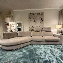 Ecksofa Sofalandschaft Inspiration Stoff Fame Beigebraun Sockelrahmen Holz