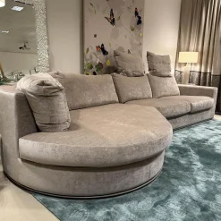 Ecksofa Sofalandschaft Inspiration Stoff Fame Beigebraun Sockelrahmen Holz