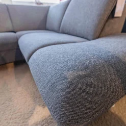 Ecksofa Spektra 1178 Bezug Stoff 24 Q2 Melang Mare Grau Metallfuß Anthrazit Pulverbeschichtet