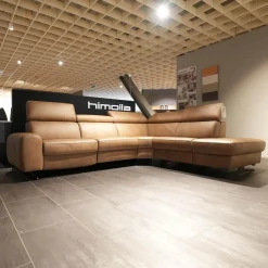 Ecksofa Spektra 1180 Leder 24 Wüste Braun Metallkufe Metall Anthrazit Mit Verstellung Und Sessel