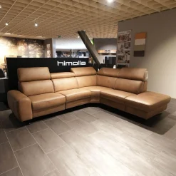 Ecksofa Spektra 1180 Leder 24 Wüste Braun Metallkufe Metall Anthrazit Mit Verstellung Und Sessel