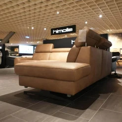 Ecksofa Spektra 1180 Leder 24 Wüste Braun Metallkufe Metall Anthrazit Mit Verstellung Und Sessel