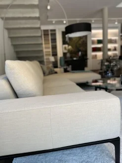 Ecksofa Spirit Stoff Bonito 9 6007 171 Beige Metallfuß Matt Schwarz Pulverbeschichtet