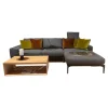 Ecksofa Spirit Stoff Prince BW-1781-191Anthrazit Metallfuß Matt Schwarz