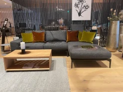 Ecksofa Spirit Stoff Prince BW-1781-191Anthrazit Metallfuß Matt Schwarz