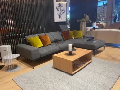 Ecksofa Spirit Stoff Prince BW-1781-191Anthrazit Metallfuß Matt Schwarz