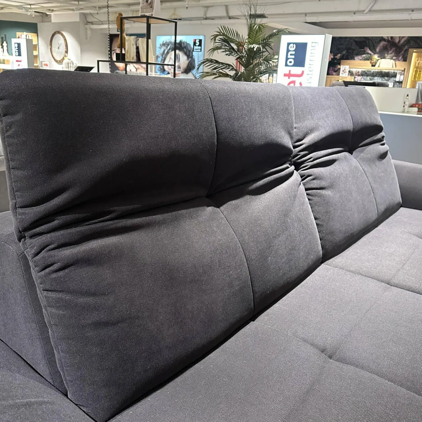 Ecksofa Stoff Cavallo Beage 06 Grau Metallfuß Schwarz Matt