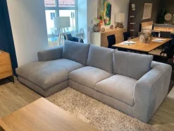 Ecksofa Stormy Stoff 2 Lapis Khaki Grün Grau Füße Kunststoff Mit Stoff Bezogen
