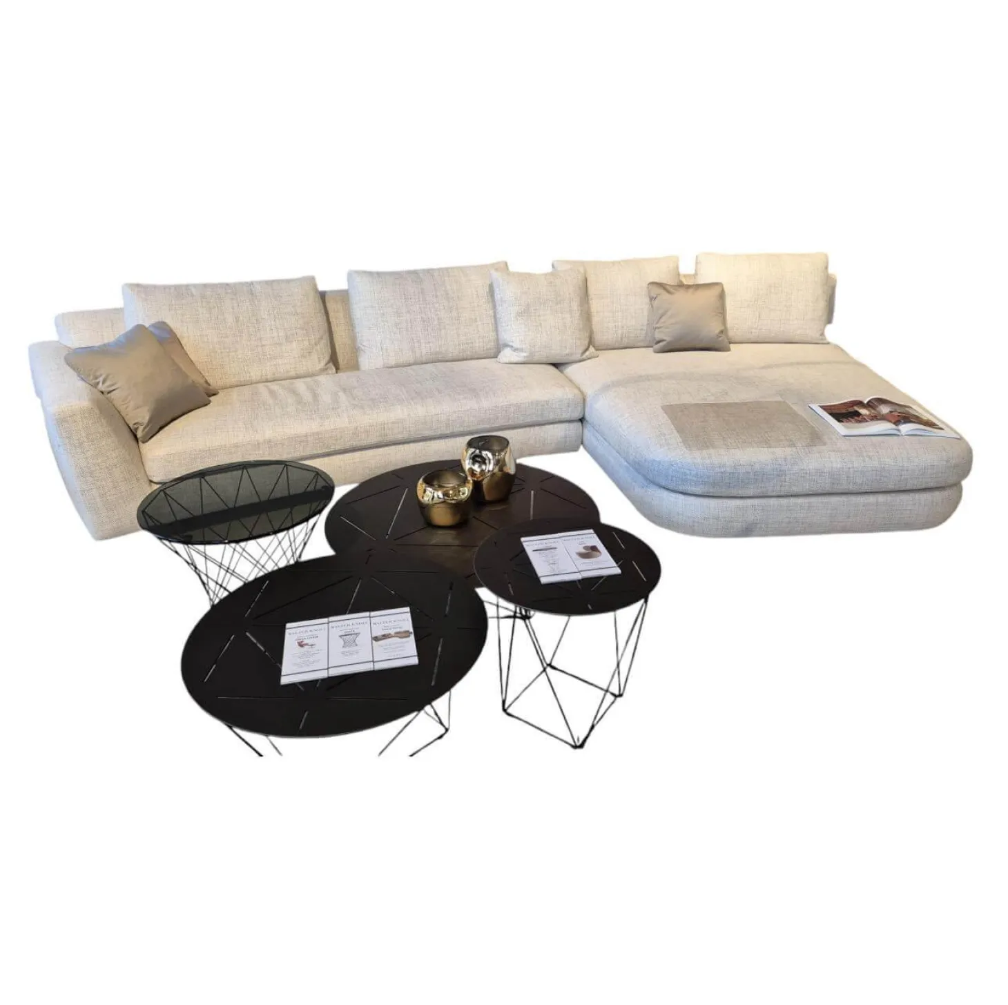 Ecksofa Tama Living Stoff 28 Pearl Beige