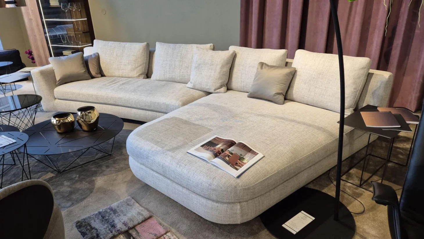 Ecksofa Tama Living Stoff 28 Pearl Beige