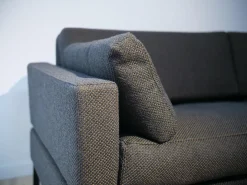 Ecksofa Tomo Soft Bezug Stoff 4491 0096 Dunkelgrau Untergestell Schwarz Matt