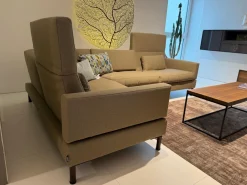 Ecksofa Tomo Soft Stoff 3677 20 Braun Gestell Buche Gebeizt Nussbaum Dunkel Und Metall Schwarz Inklusive Kissen