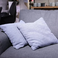 Ecksofa Toronto Stoff Angola 4 Grau Mit Kissen