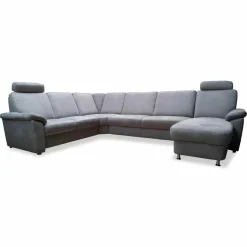 Ecksofa Triest Tahiti Stoff Holiday Alu mit 2 Kopfstütze