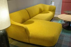Ecksofa Turia Stoff Monza 27166/66 Gelb Füße Epoxy