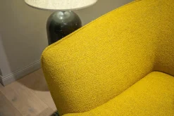 Ecksofa Turia Stoff Monza 27166/66 Gelb Füße Epoxy