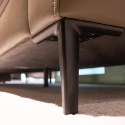 Ecksofa Upgrade Leder Dolce Verdure D Braun Eckfuß Metall Schwarz Matt Mit Kissen