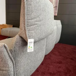 Ecksofa Vineto Stoff 13-Lauro 93 Grau Gestell Nickel