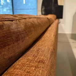 Ecksofa Vita 14 Stoff Verotex Hawk 20 Canyon Kupfer Orange Kufe Schwarz Ohne Dekokissen