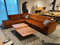 Ecksofa Vita 14 Stoff Verotex Hawk 20 Canyon Kupfer Orange Kufe Schwarz Ohne Dekokissen