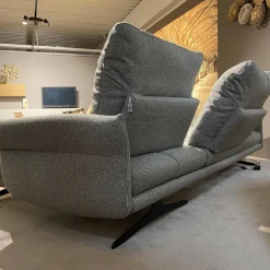 Ecksofa Willoow 26702 Stoff 70 Q2 Silver Grey 01022 Füße Schwarz