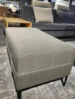 Ecksofa WK610 Indigo Stoff PG:2 WK16094 Anthrazit mit Hocker