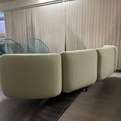 Ecksofa Wohnlandschaft Organix Lounge Bezug Stoff Dry Sage Linen Grün