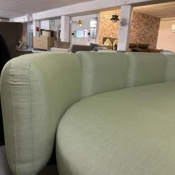 Ecksofa Wohnlandschaft Organix Lounge Bezug Stoff Dry Sage Linen Grün