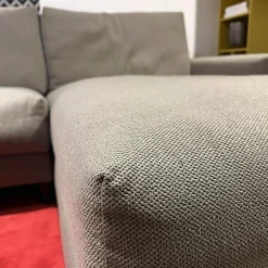 Ecksofa Xenia Stoff U3471 Q2 Grau Taupe Füße Metall Schwarz