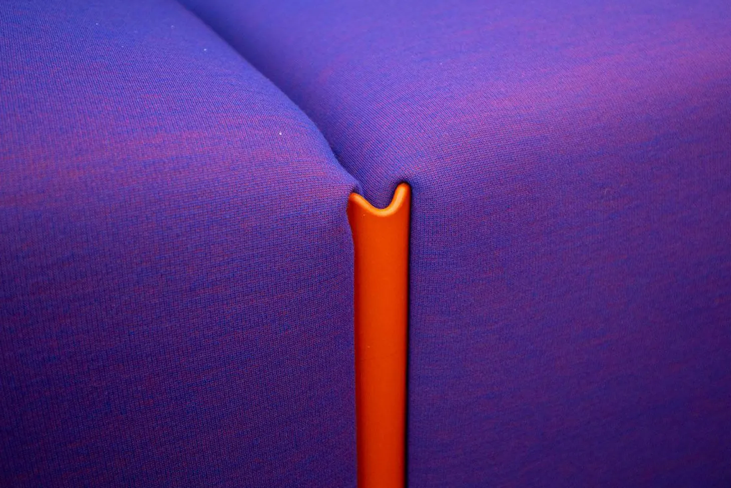 Ecksofagruppe Costume Stoff Kvadrat Uniform Melange 683 Lila Verbindungslemente Orange