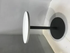 Einsäulentisch 3060 Tischplatte HPL Beschichtet Weiß Gestell Und Bodenplatte Stahl Anthrazit Metallic