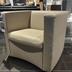Einzelsessel CL 142.15 A Leder 43.400 Stone Drehteller Mit Rückholfunktion