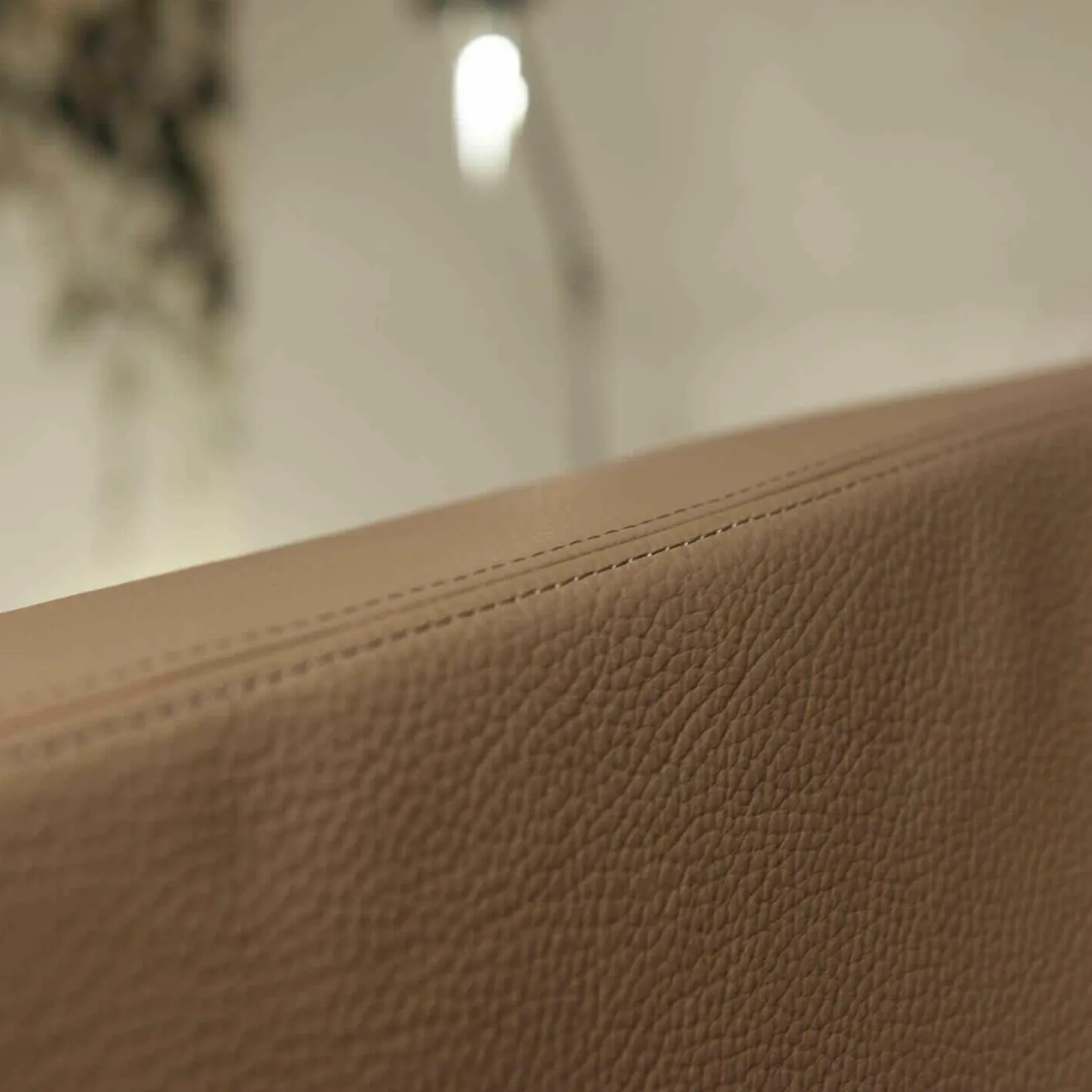 Einzelsessel Classic Leder 43.560 Fango Braun mit Drehteller