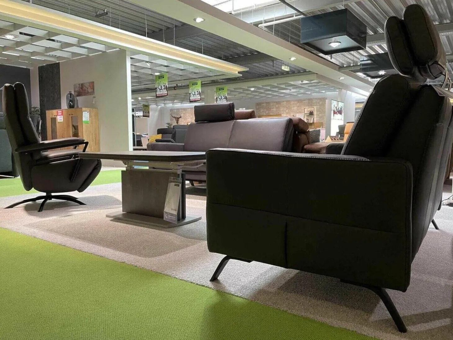 Elementgruppe Ortho Sedis 2.0 Anthrazit Leder Longlife Evita Anthrazit Metallfuß Schwarz