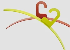 4er Kleiderbügel B1911 Lime Metall Pulverbeschichtet