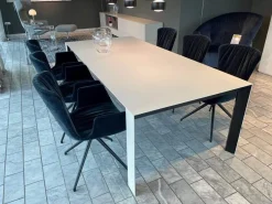 6er Set Armlehnstuhl Dexter Stoff Charmelle Cloud 64 Blau Sternfußgestell Schwarz Drehbar Mit Gleitern