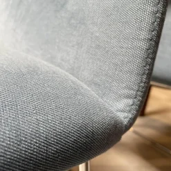 4er Set Armlehnstuhl Fino 202 Bezg Stoff 7186 Sky Drahtgestell Verchromt