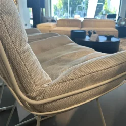 4er Set Armlehnstuhl Leyasol High Und Low Stoff Lopi Marble R018 Weiß Beige Drahtgestell Grau Weiß