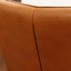 4er Set Armlehnstuhl Madison Leder Polo 10 93 Braun Drehgestell Metall Schwarz Inklusive Filzgleiter