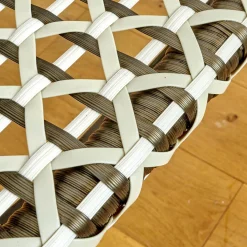 2er Set Armlehnstuhl Mbrace Geflecht Pepper Grau Schwarz Gestell Aluminium Lipari