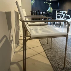 2er Set Armlehnstuhl Pool Outdoor Stoff Mare 512 Sand Beige Gestell Metall Struktur Moodbeige