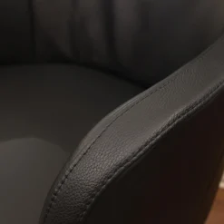 2er Set Armlehnstuhl Renata Leder Dino 545 Schwarz Gestell Metall Schwarz