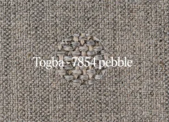 6er Set Armlehnstuhl Sheru 1435 Stoff Togba 7854 Pebble Grau Gestell Metall Pulverbeschichtet Schwarz Matt Mit Gleitern