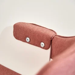 2er Set Armlehnstuhl Showtime Schale Weiß Lackiert Bezug Medley Y10 Pink Gestell Kufen Silber 7035 Mit Armauflagen