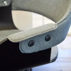 2er Set Armlehnstuhl Showtime Mit Armauflage Sitzschale Schwarz Lackiert Matt Sitz Medley Y03 Grau Gestell Matt Schwarz Drehbar