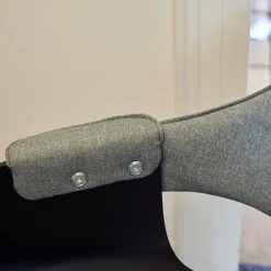 2er Set Armlehnstuhl Showtime Mit Armauflage Sitzschale Schwarz Lackiert Matt Sitz Medley Y03 Grau Gestell Matt Schwarz Drehbar