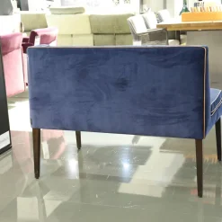 2er Set Bank CK Dinegra CK400.40 Bezug Allure Velvet Blau 1357 055 Fuß Eiche Dunkel Keder 577.056 Copper Helles Kupfer