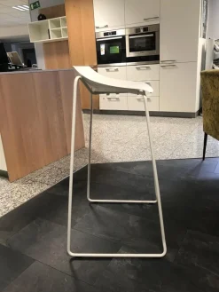 2er Set Barhocker My Purism 1159 Sitzschale 688 Weiß Mit Griffloch Kufengestell Metall Pulverbeschichtet Weiß